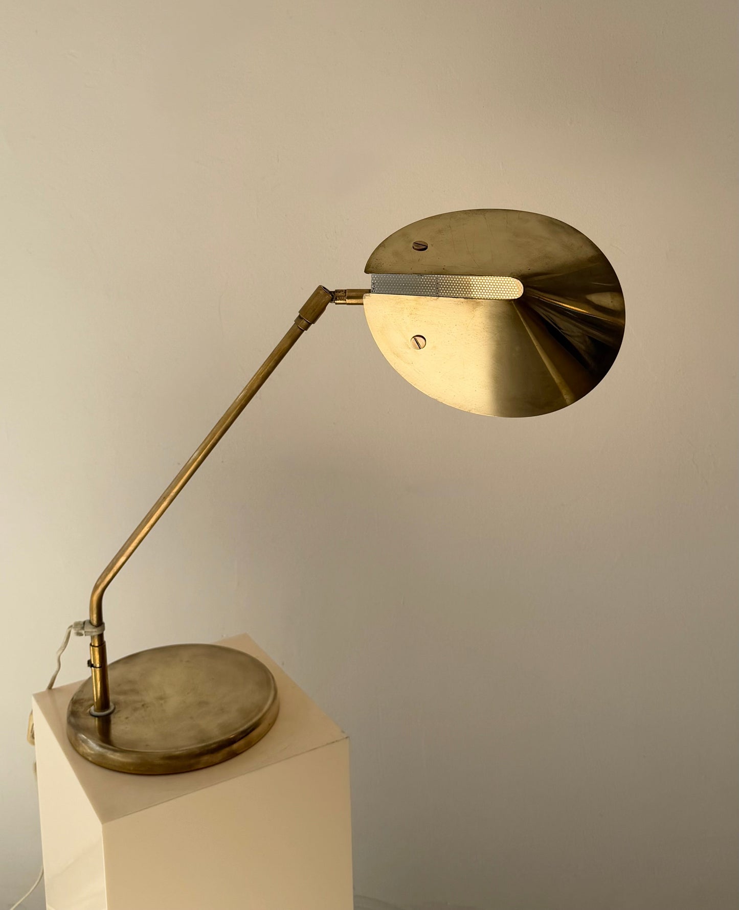Swedish brass table lamp by Aneta