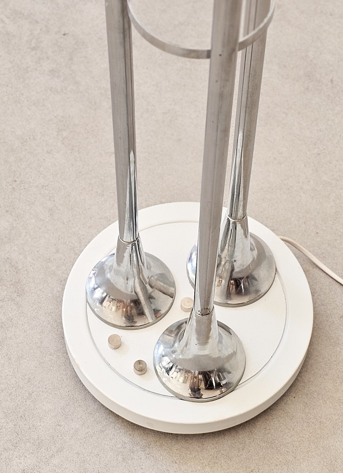 1970s Italian Chrome and Glass Floor Lamp