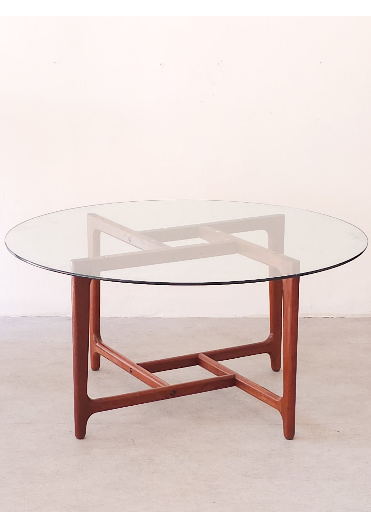 Mid-Century Danish Round Coffee Table by Heltborg Møbler