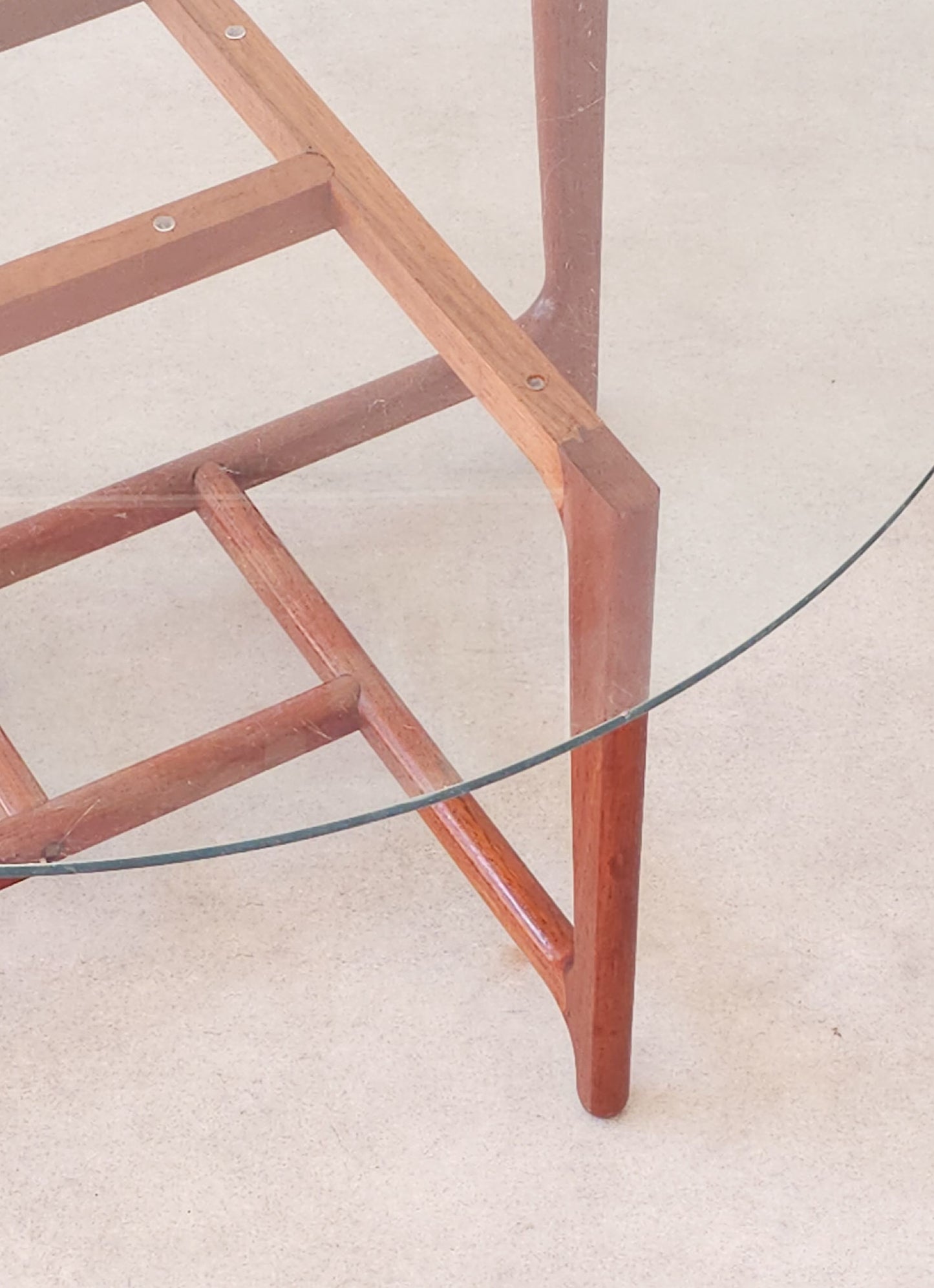 Mid-Century Danish Round Coffee Table by Heltborg Møbler