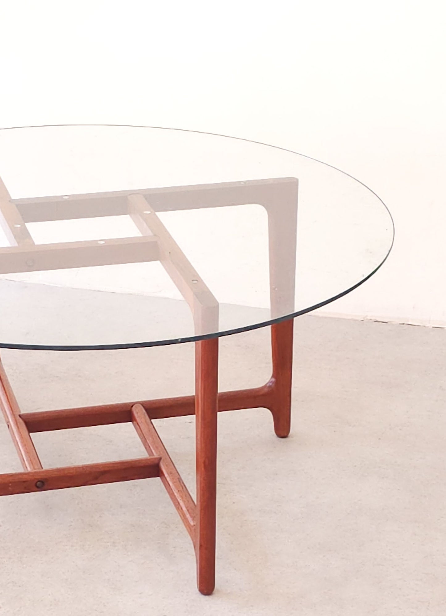 Mid-Century Danish Round Coffee Table by Heltborg Møbler