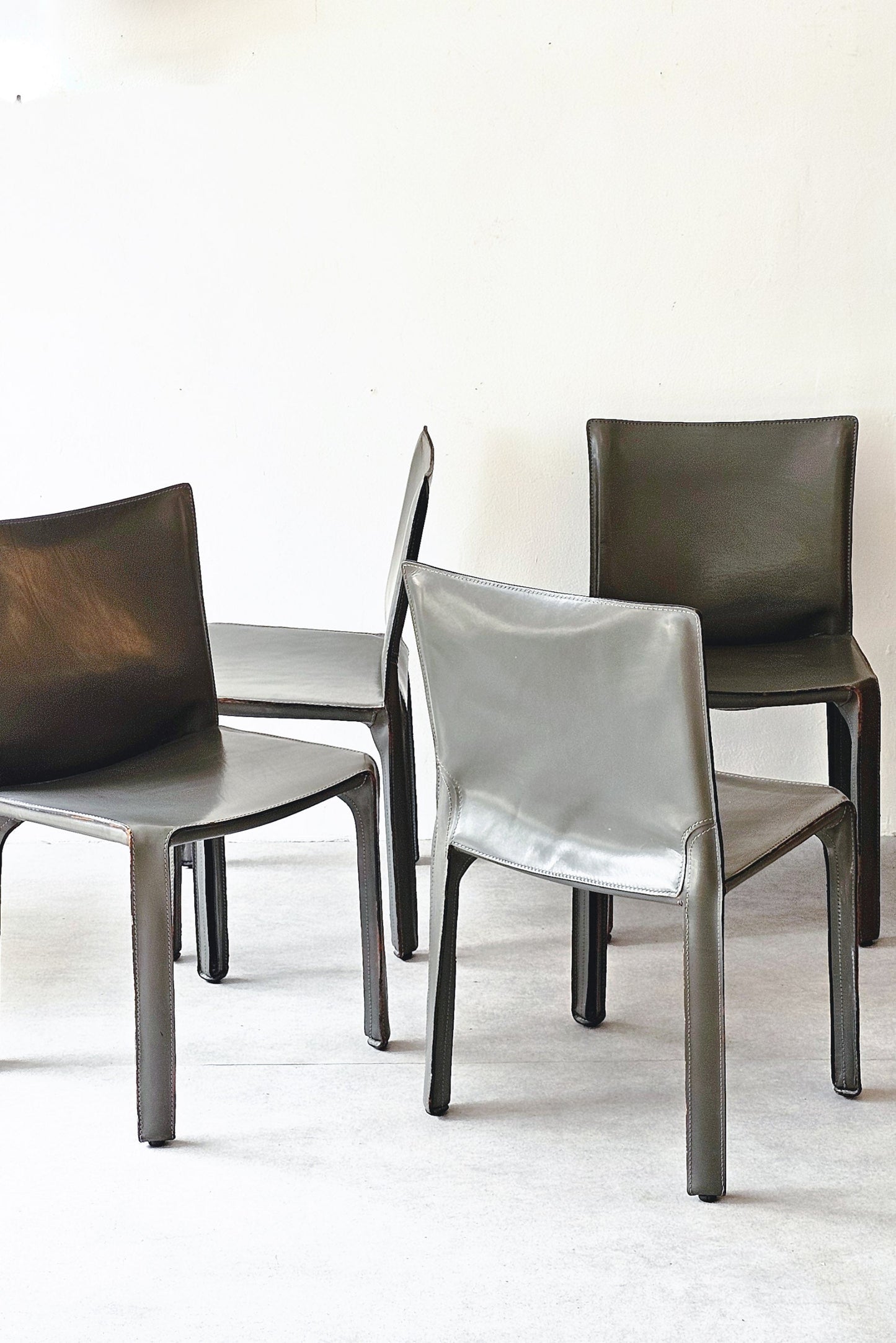 Set of 6 Cab 412 Chairs by Mario Bellini for Cassina, Italy, 1977