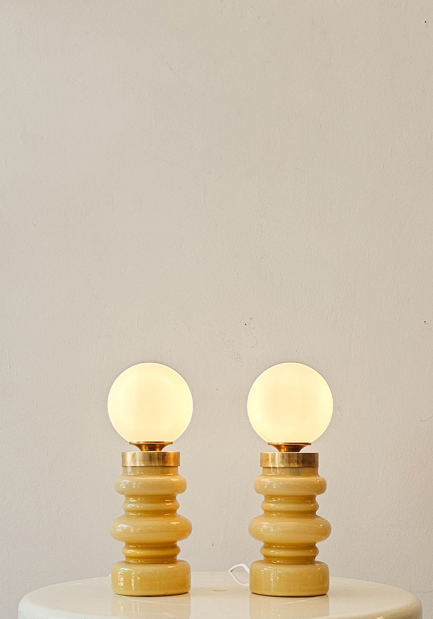 Pair of Murano Glass Table Lamps