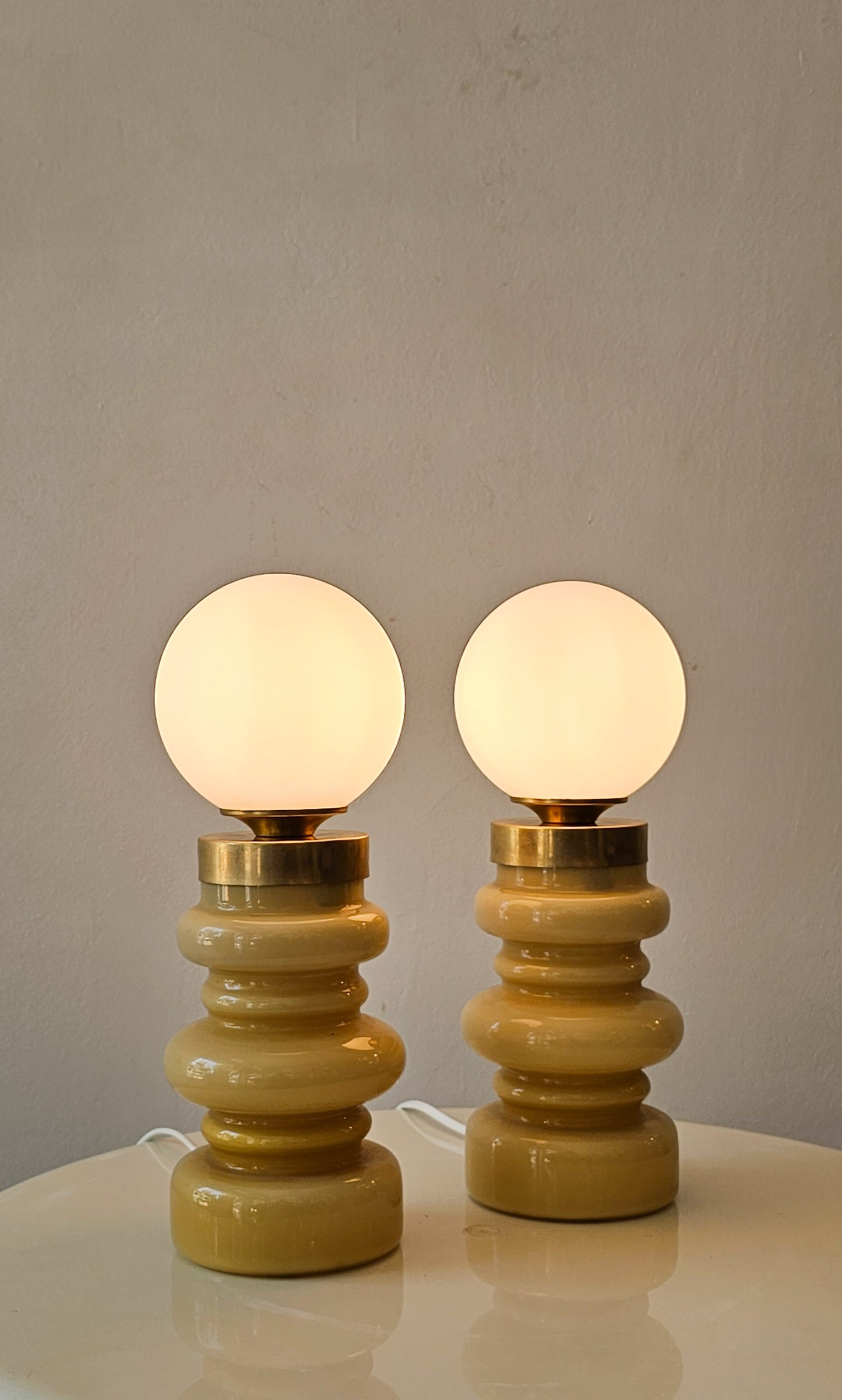 Pair of Murano Glass Table Lamps