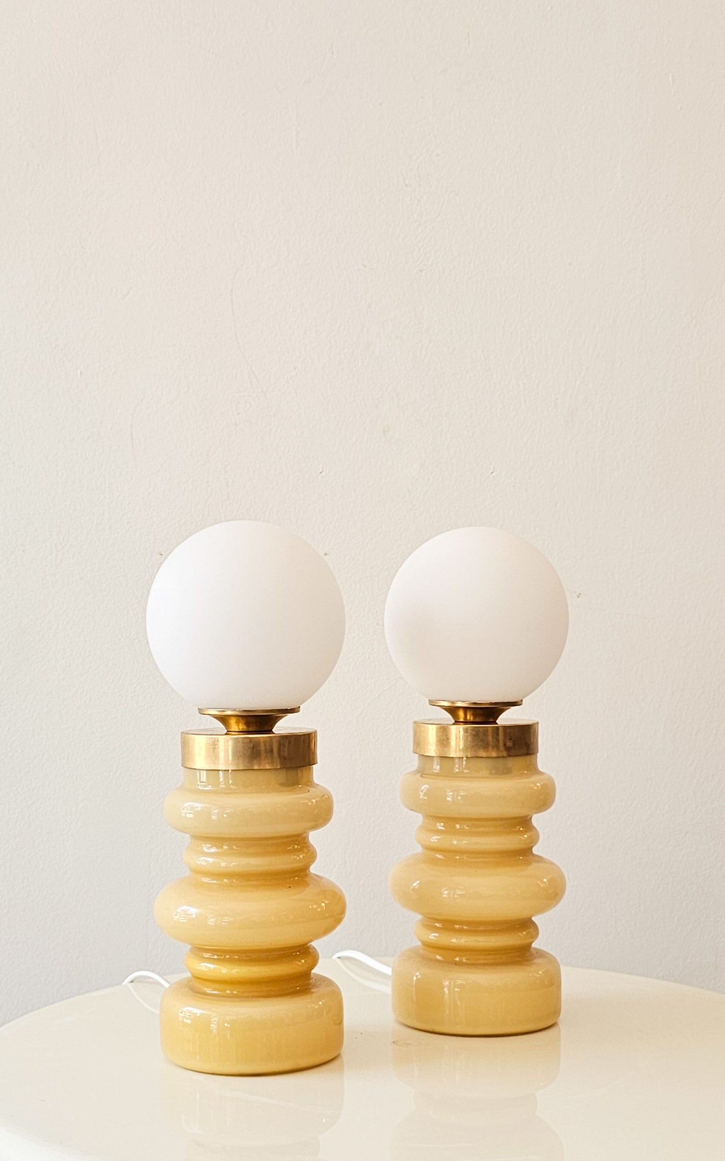 Pair of Murano Glass Table Lamps