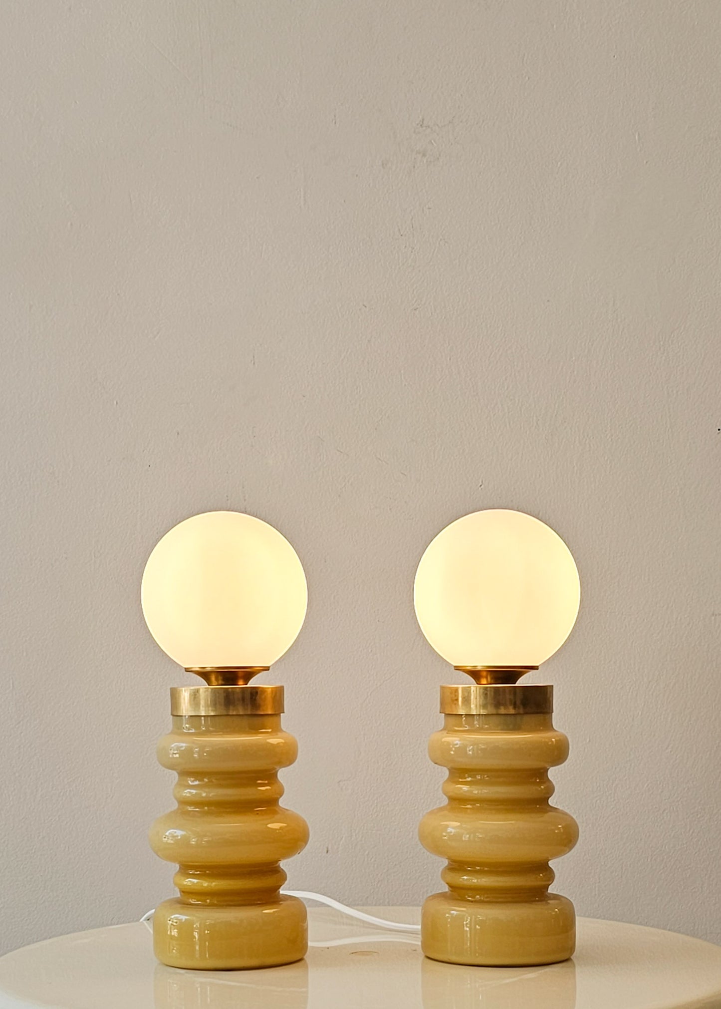 Pair of Murano Glass Table Lamps