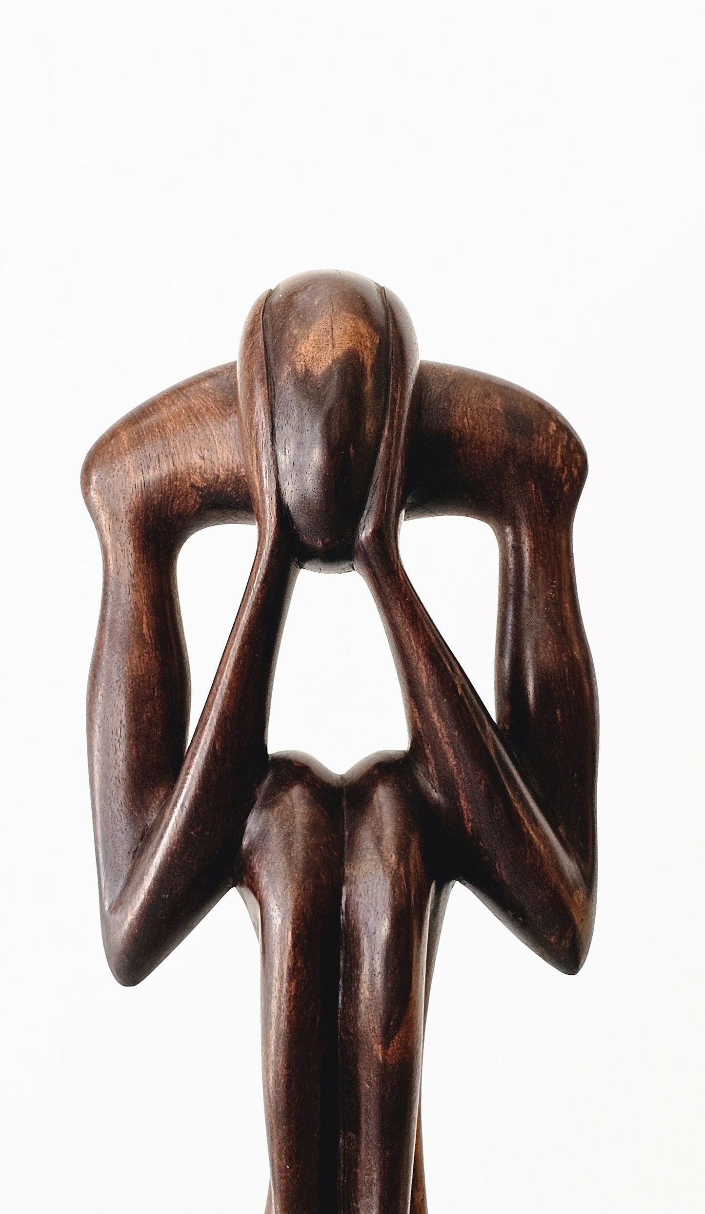 Vintage Hand-Carved African Wooden Sculpture