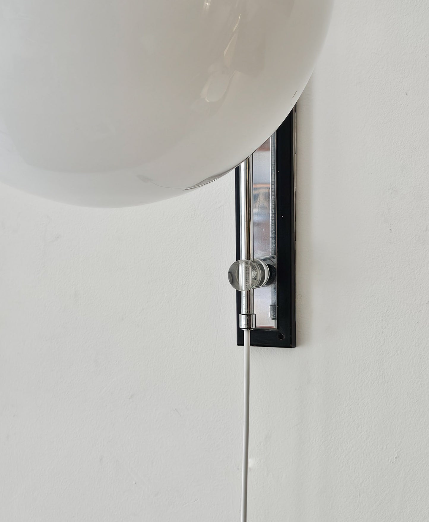 XL Chrome and Glass Swing Arm Wall Lamp