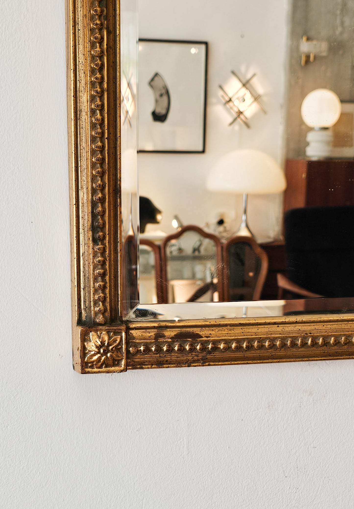 Hollywood Regency Style Gilded Arch Mirror by Deknudt, Belgium, 1970s
