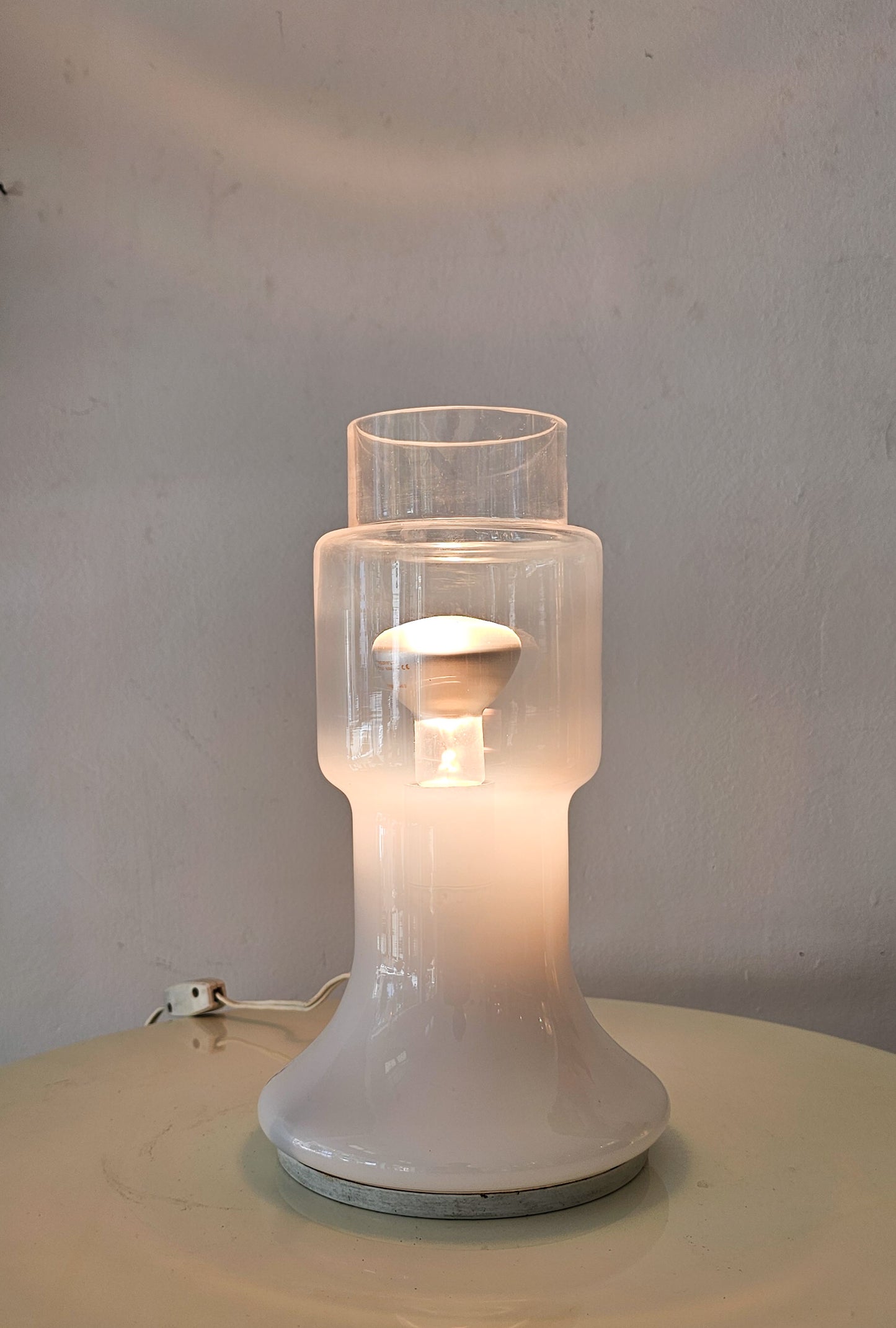Roberto Pamio for Leucos Murano Glass Table Lamp, Italy, 1970s
