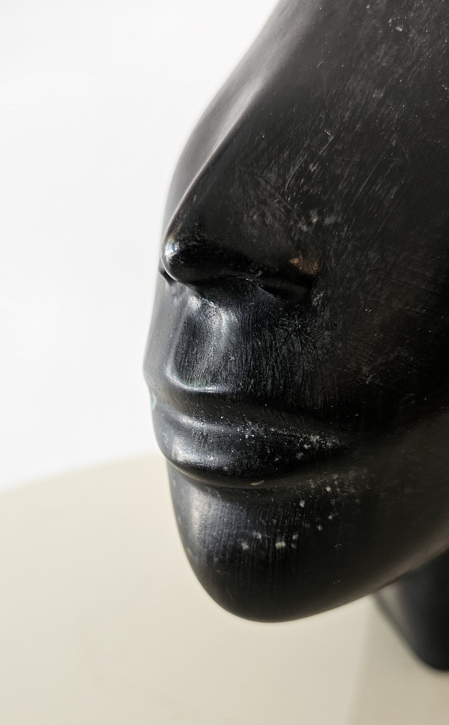 Vintage Bronze Head Sculpture
