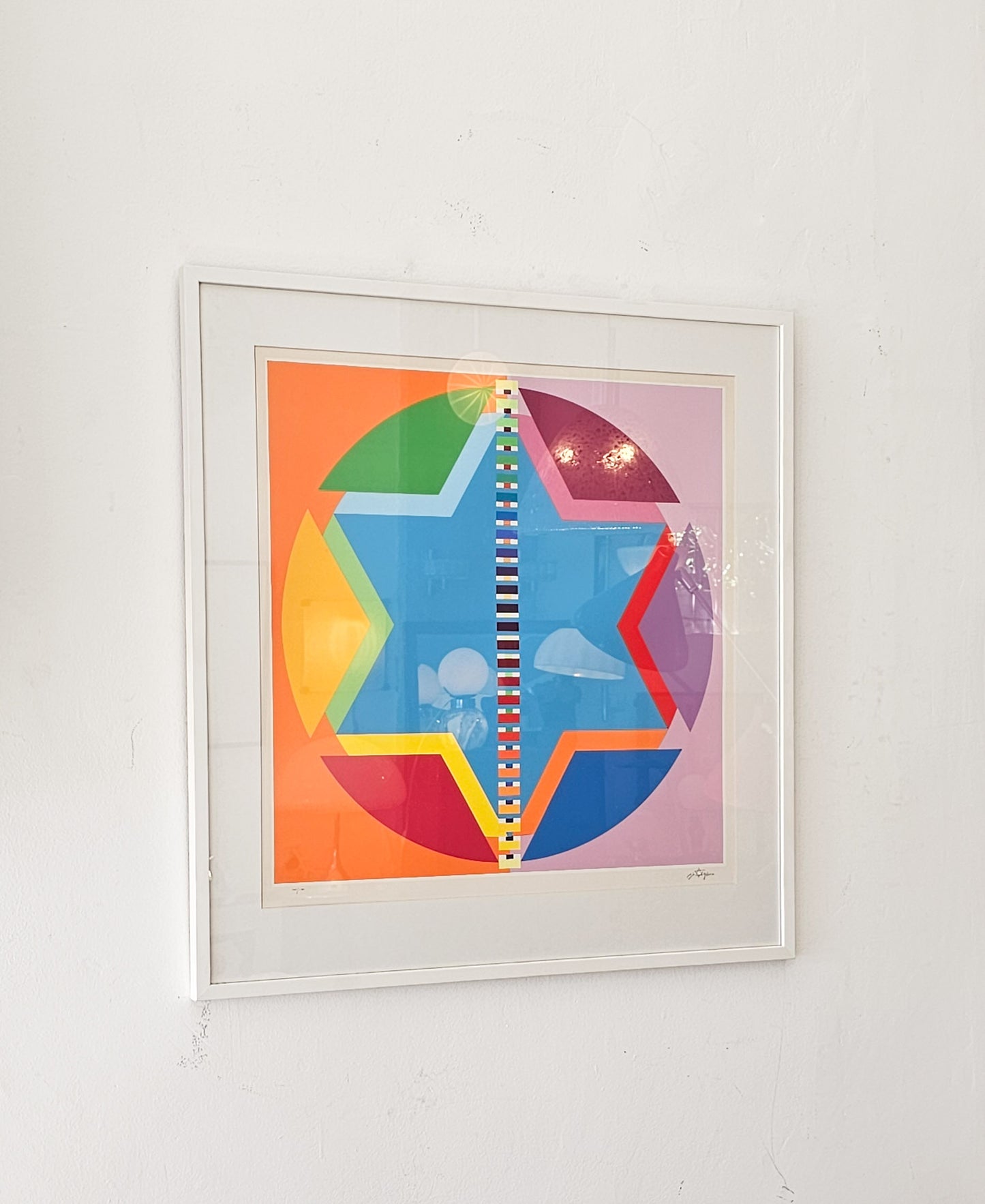 Colorful Geometric Star of David by Yaacov Agam
