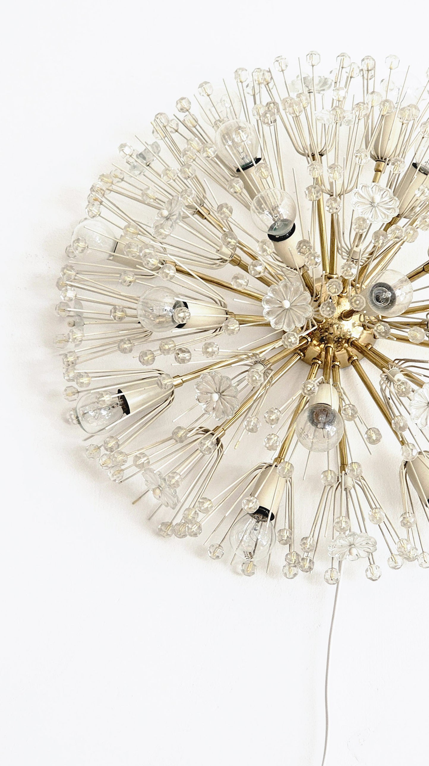 Vintage Brass Starburst Chandelier by Emil Stejnar for Rupert Nikoll, Austria, 1960s