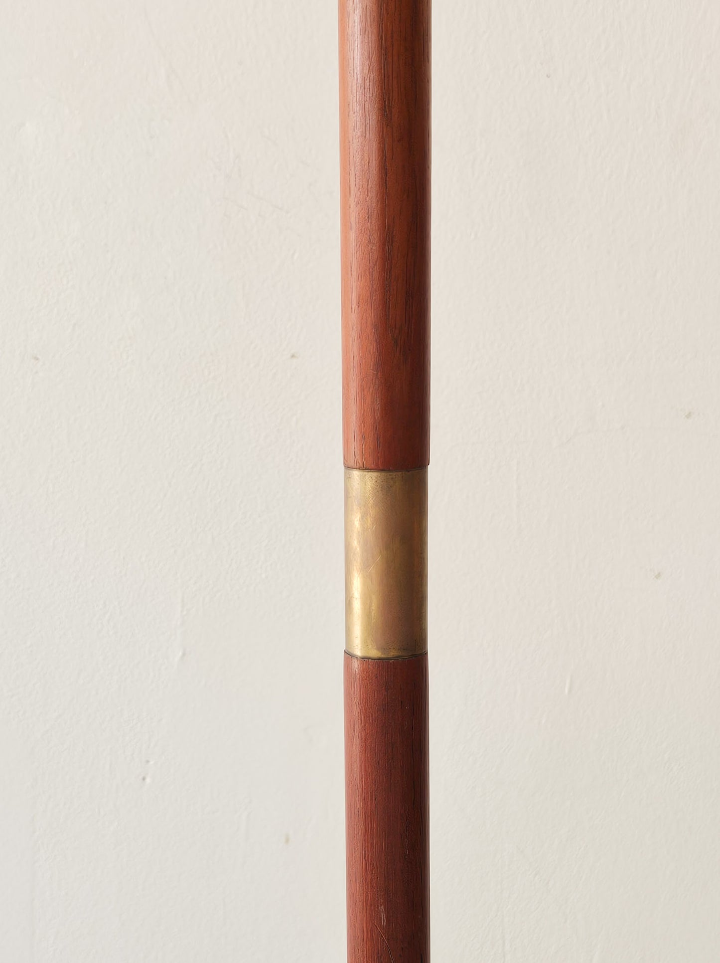 Mid-Century Danish Floor Lamp in Teak & Brass, 1960s
