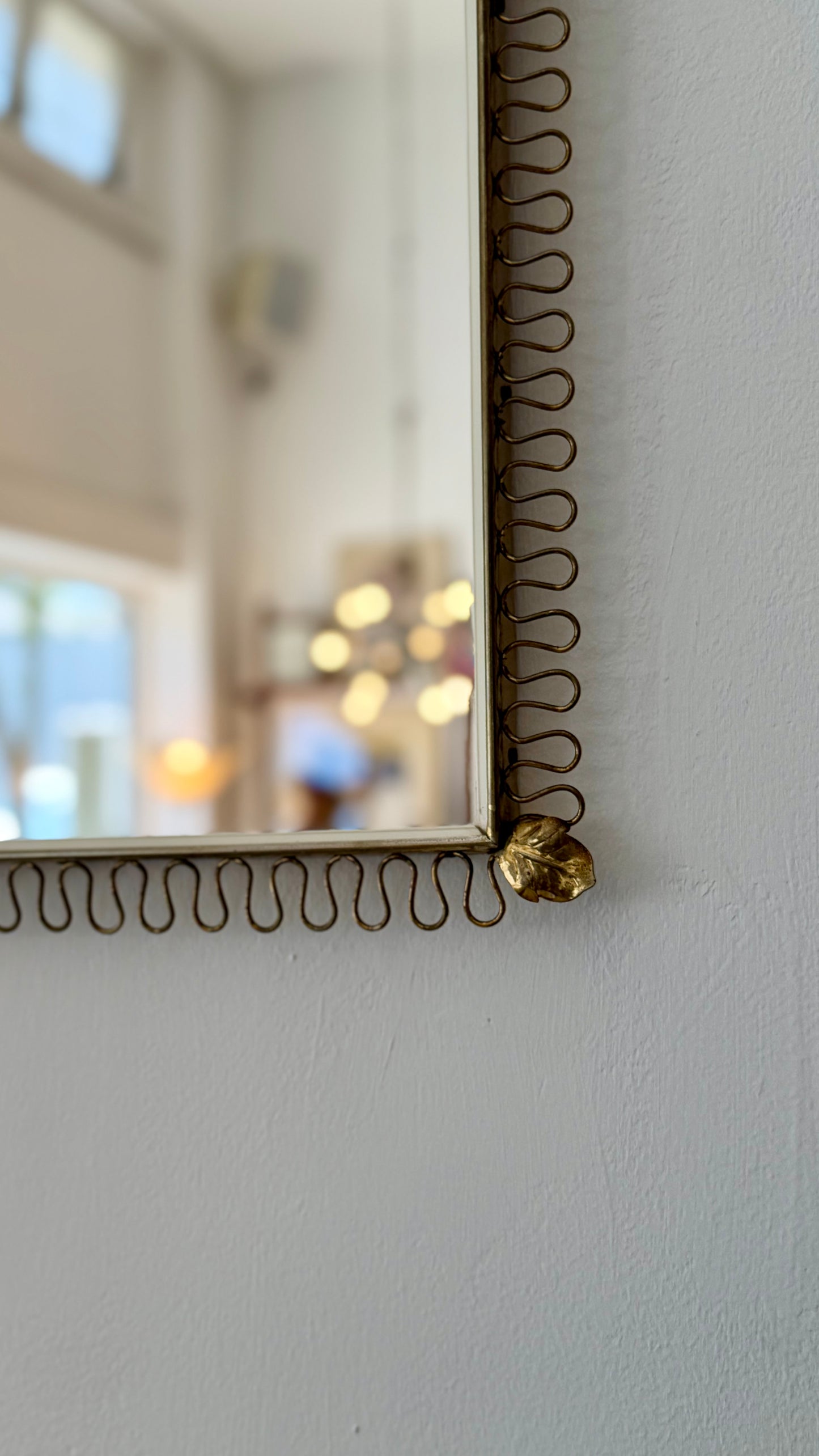 Belgian Wall Mirror in the Style of Josef Frank, 1970s