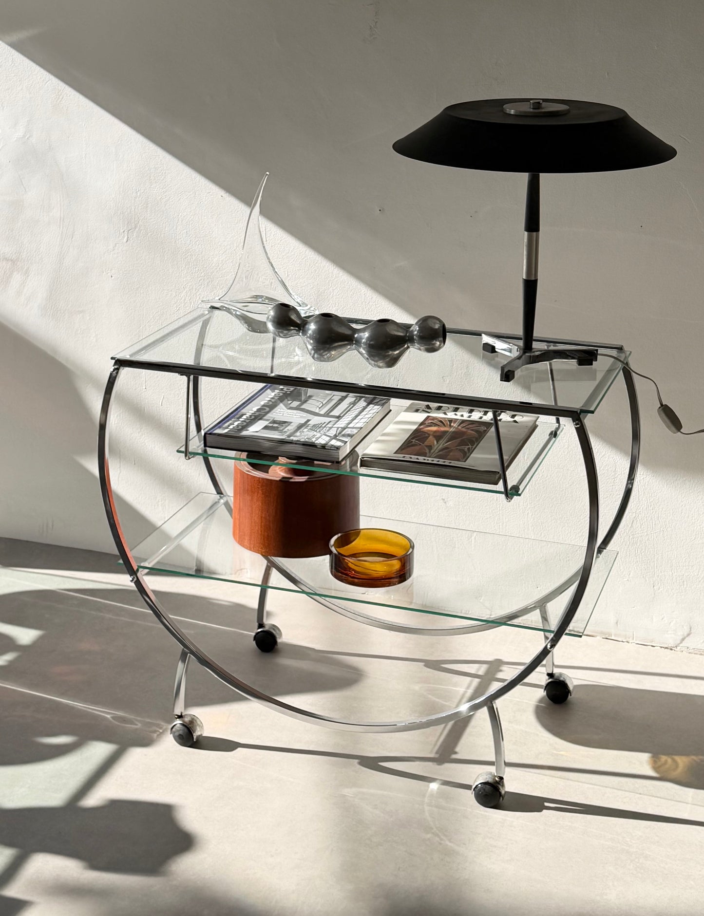 Art deco bar cart