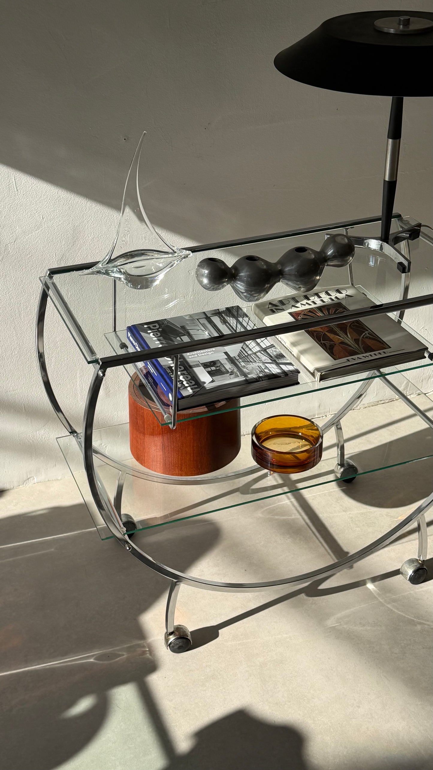 Art deco bar cart