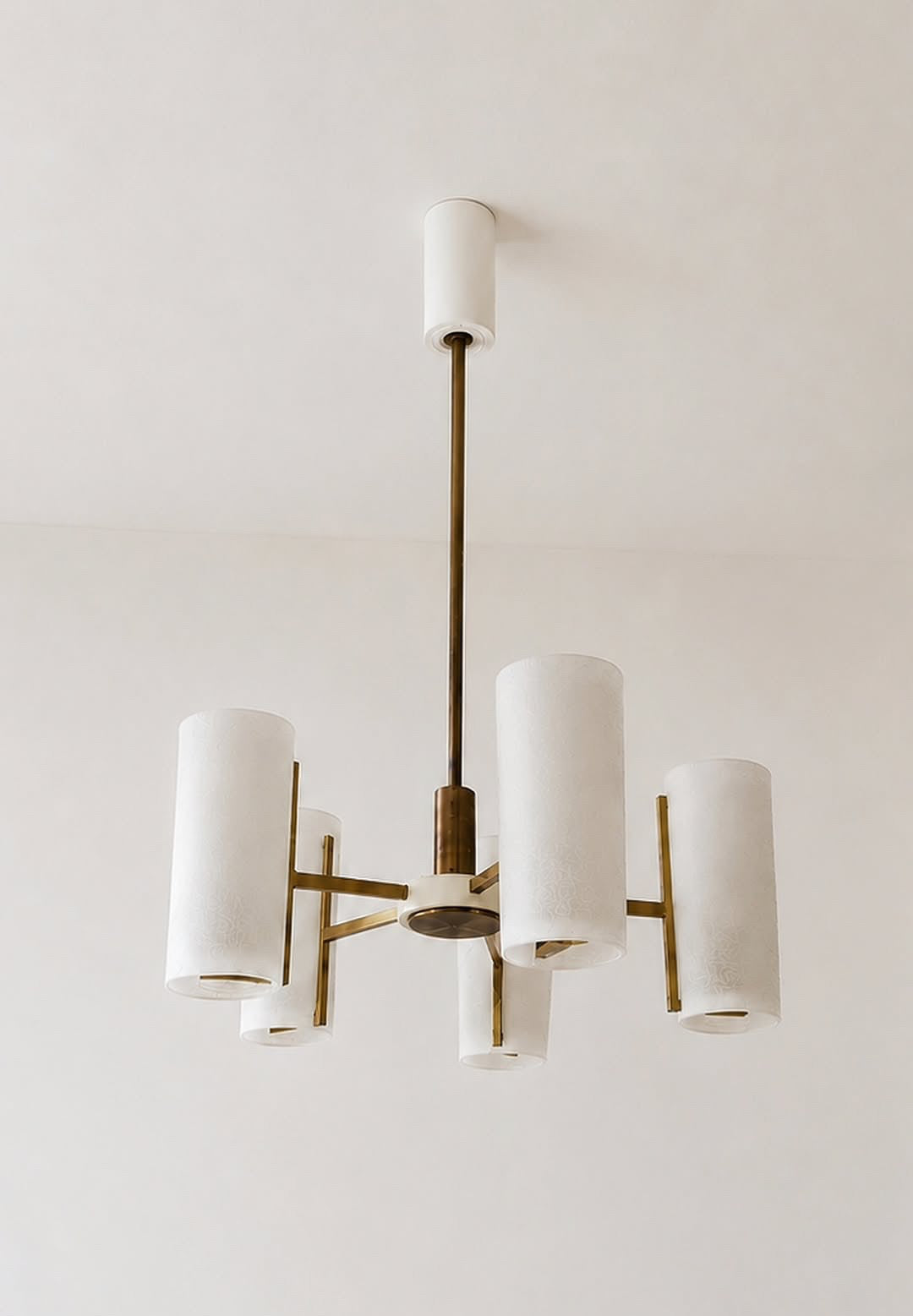Kaiser Leuchten Five-Light Chandelier, Germany, 1960s