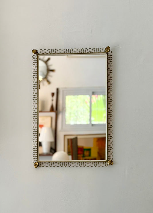 - ON HOLD- Belgian Wall Mirror in the Style of Josef Frank, 1970s