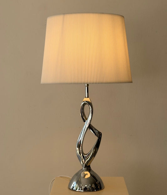 Sculptural Chrome Table Lamp, France, 1970s