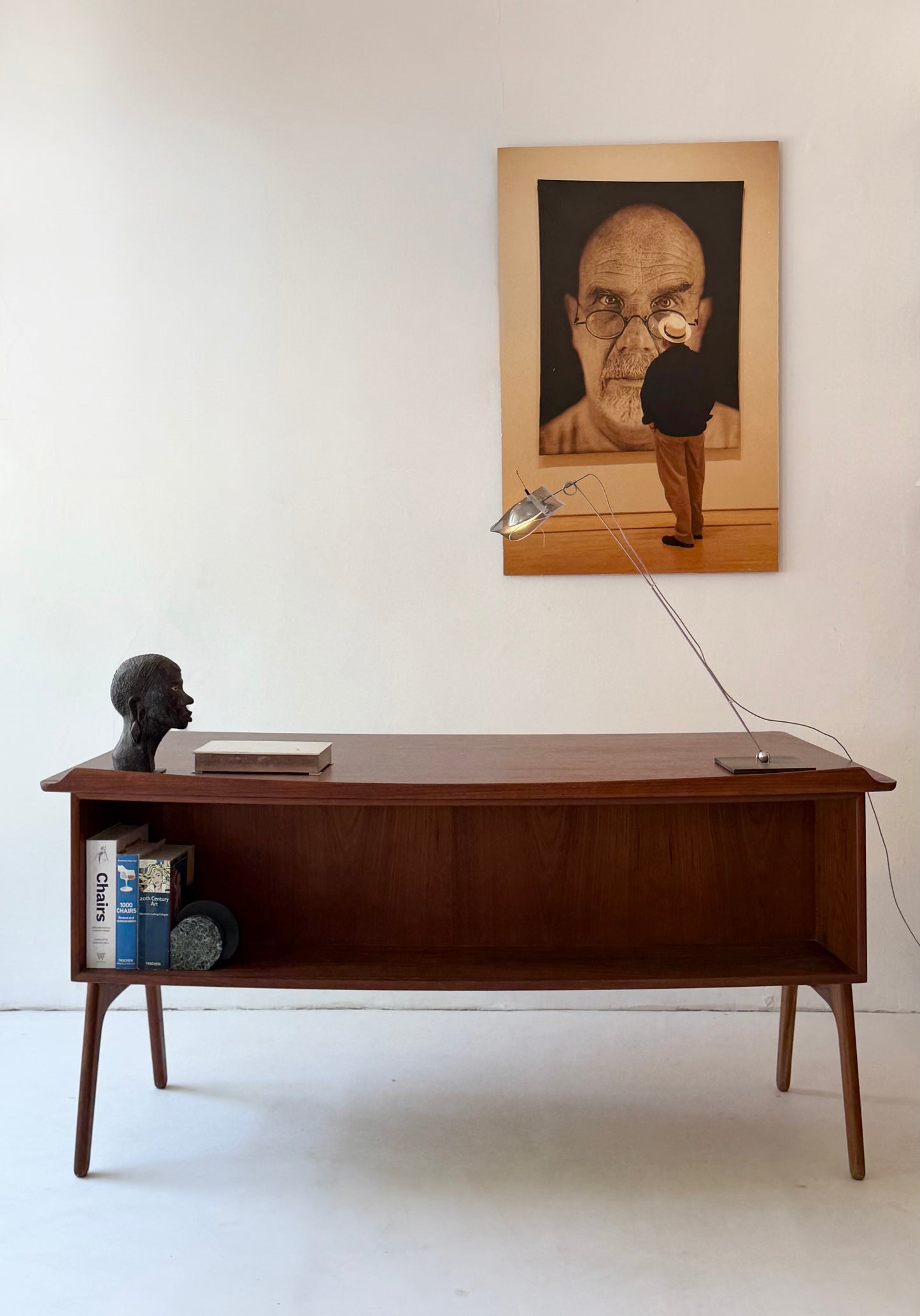 Svend Aage Madsen Teak Executive Desk for Sigurd Hansen, Denmark, 1960s