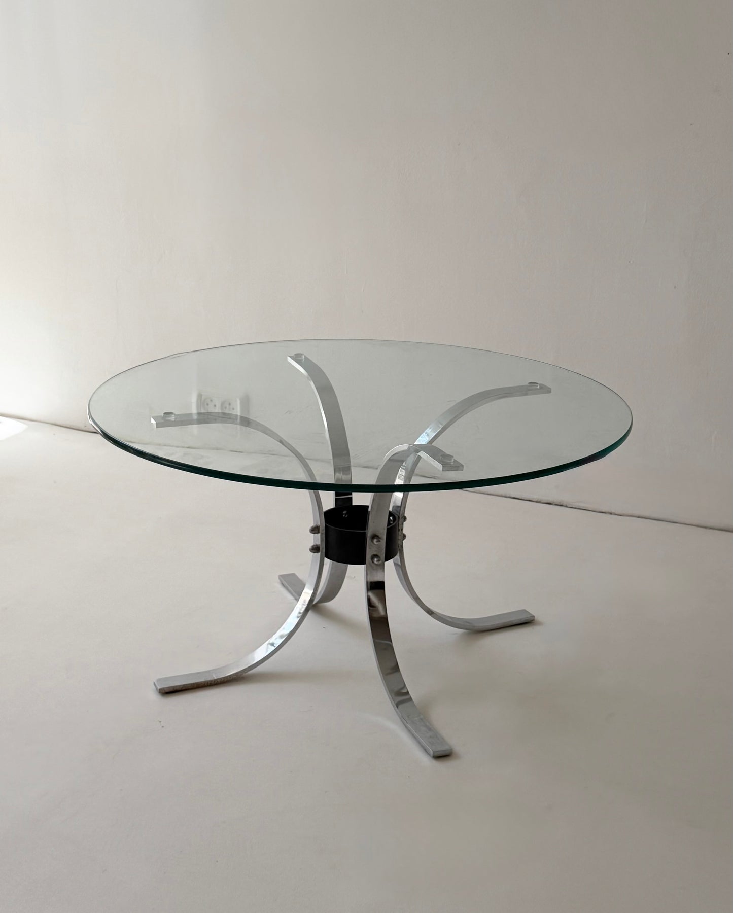 Vintage Italian Chrome Coffee Table, 1970s