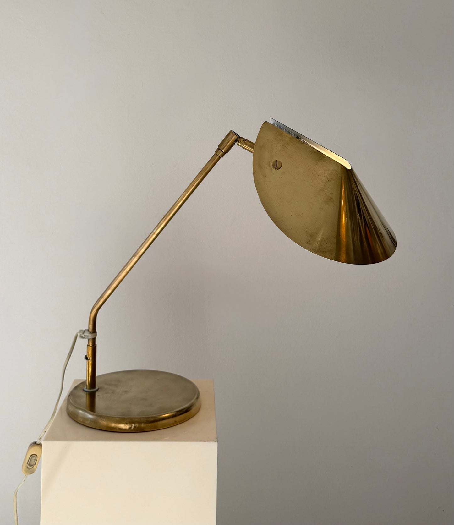 Swedish brass table lamp by Aneta