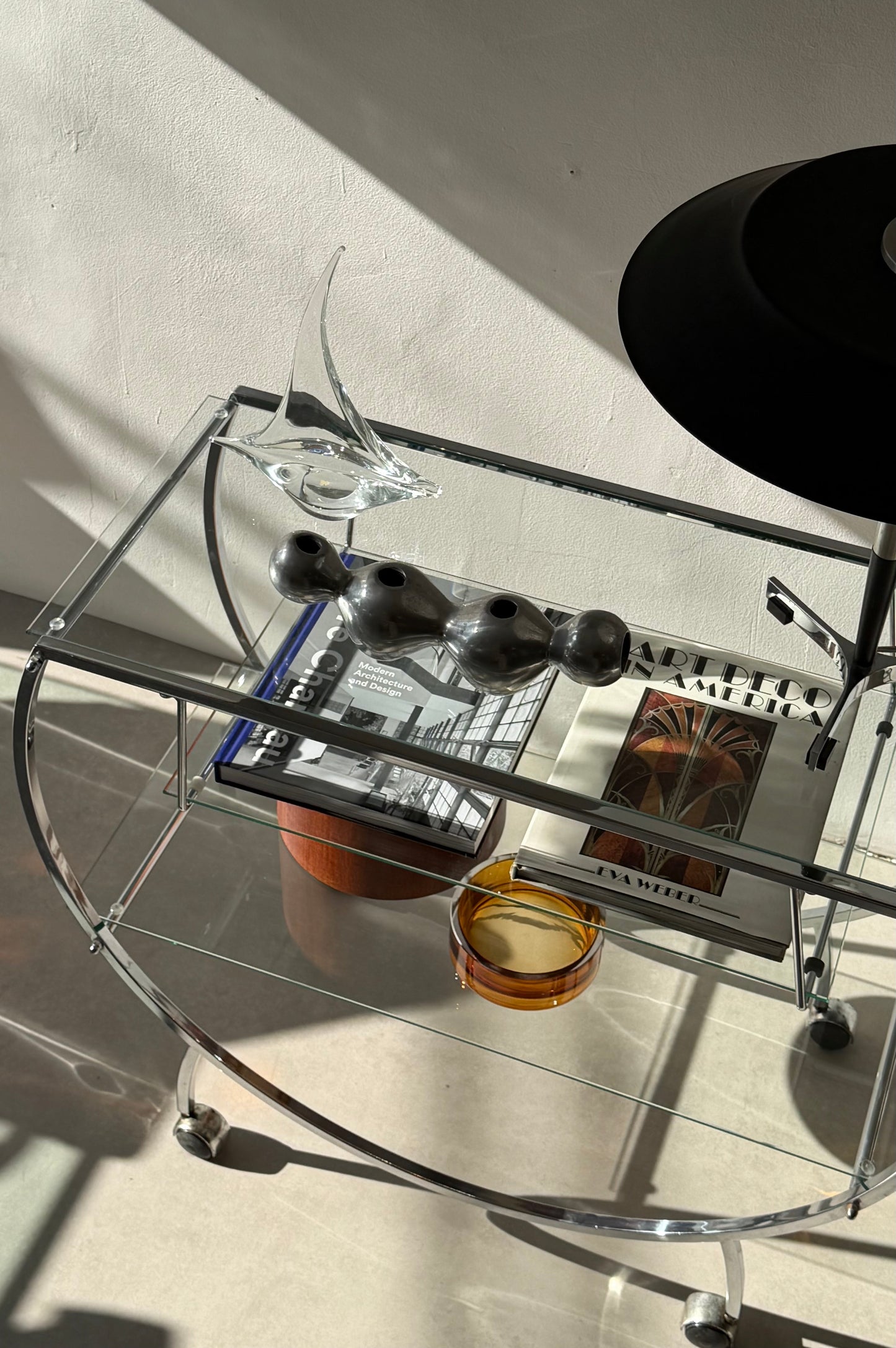 Art deco bar cart