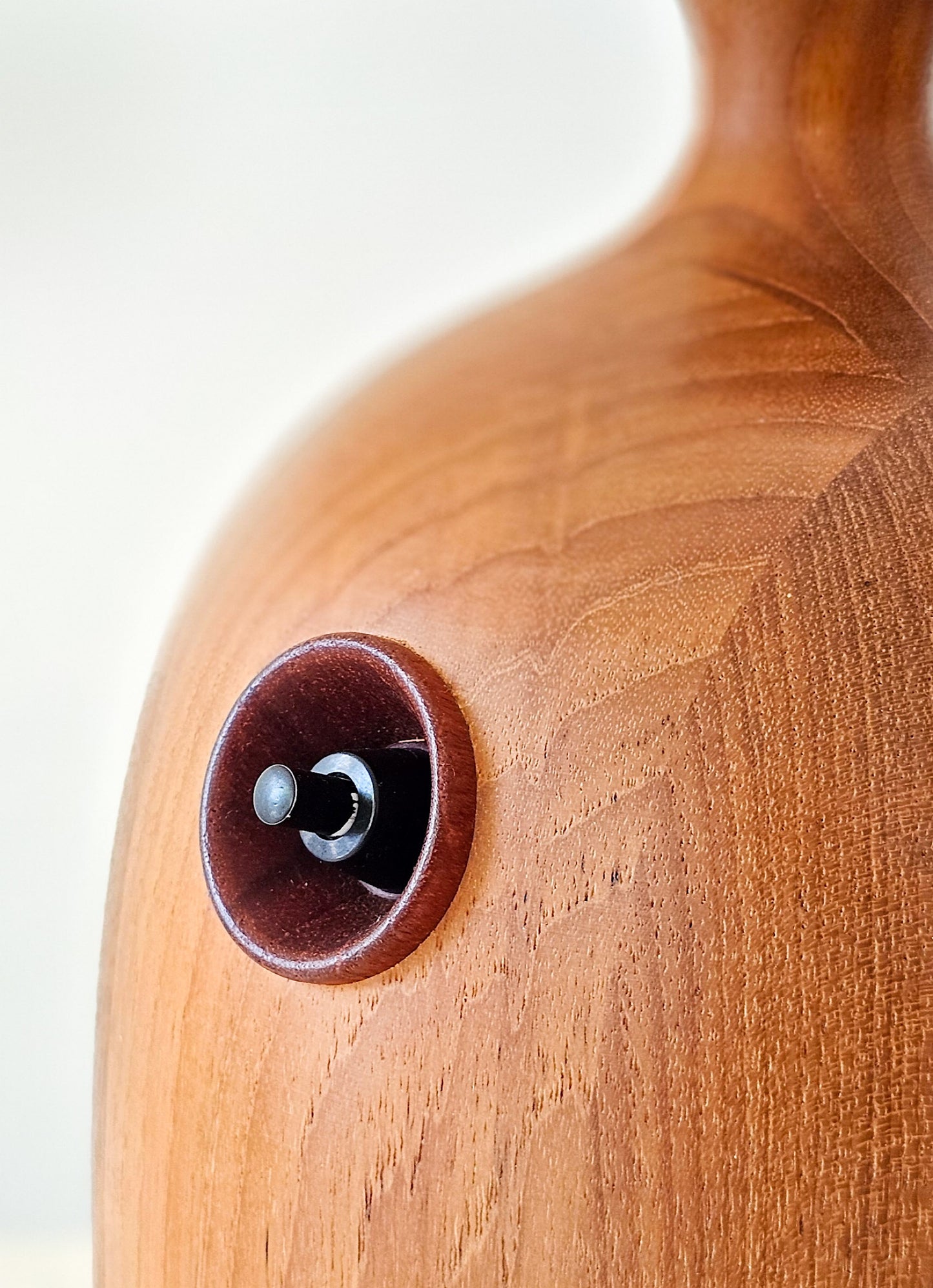 Teak Carved Table Lamp by Dyrlund, Denmark