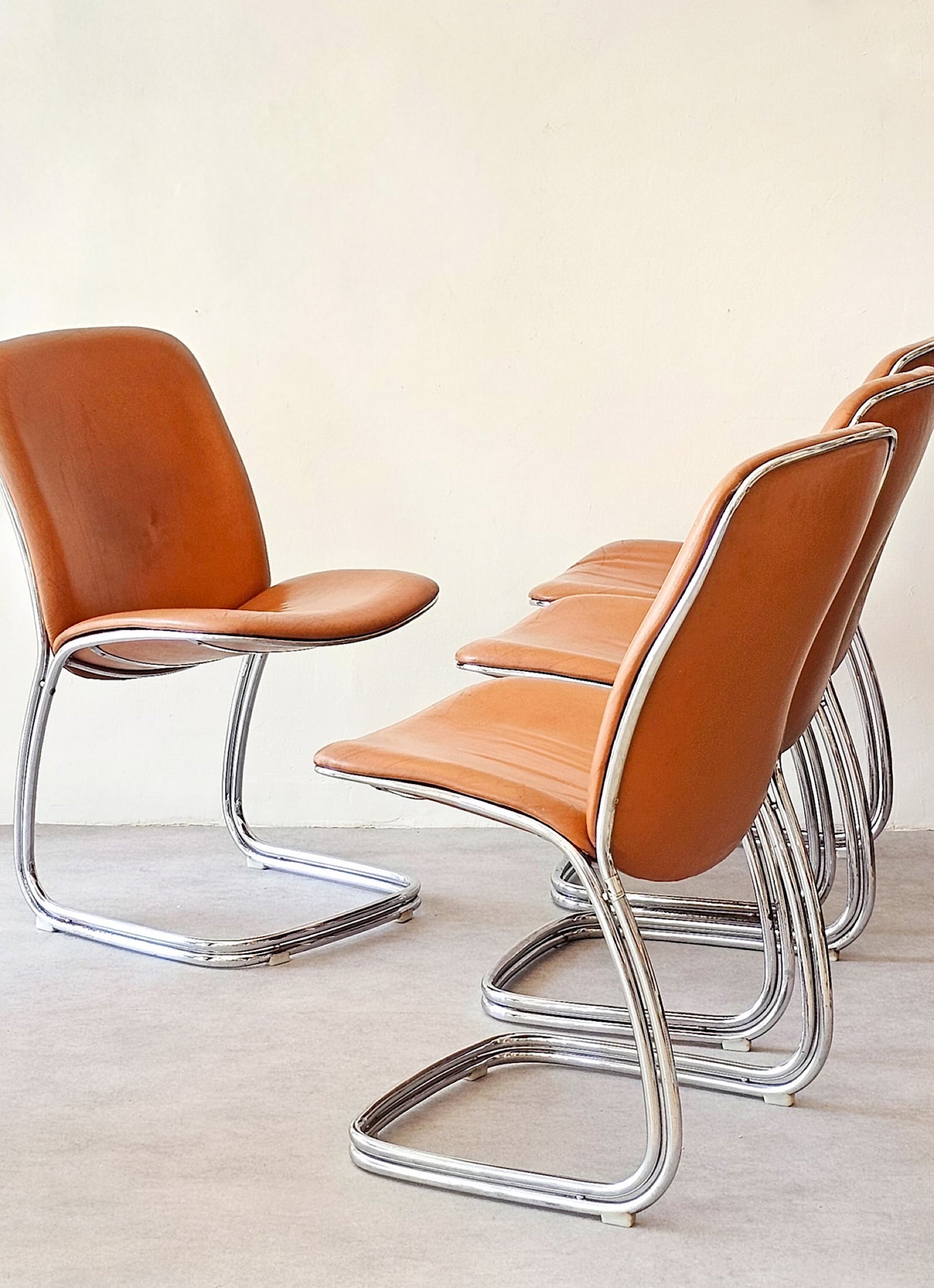 Set of Four Dining Chairs by Gaston Rinaldi for Rima, Italy