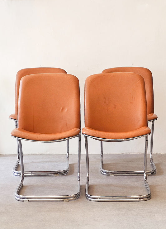 Set of Four Dining Chairs by Gaston Rinaldi for Rima, Italy