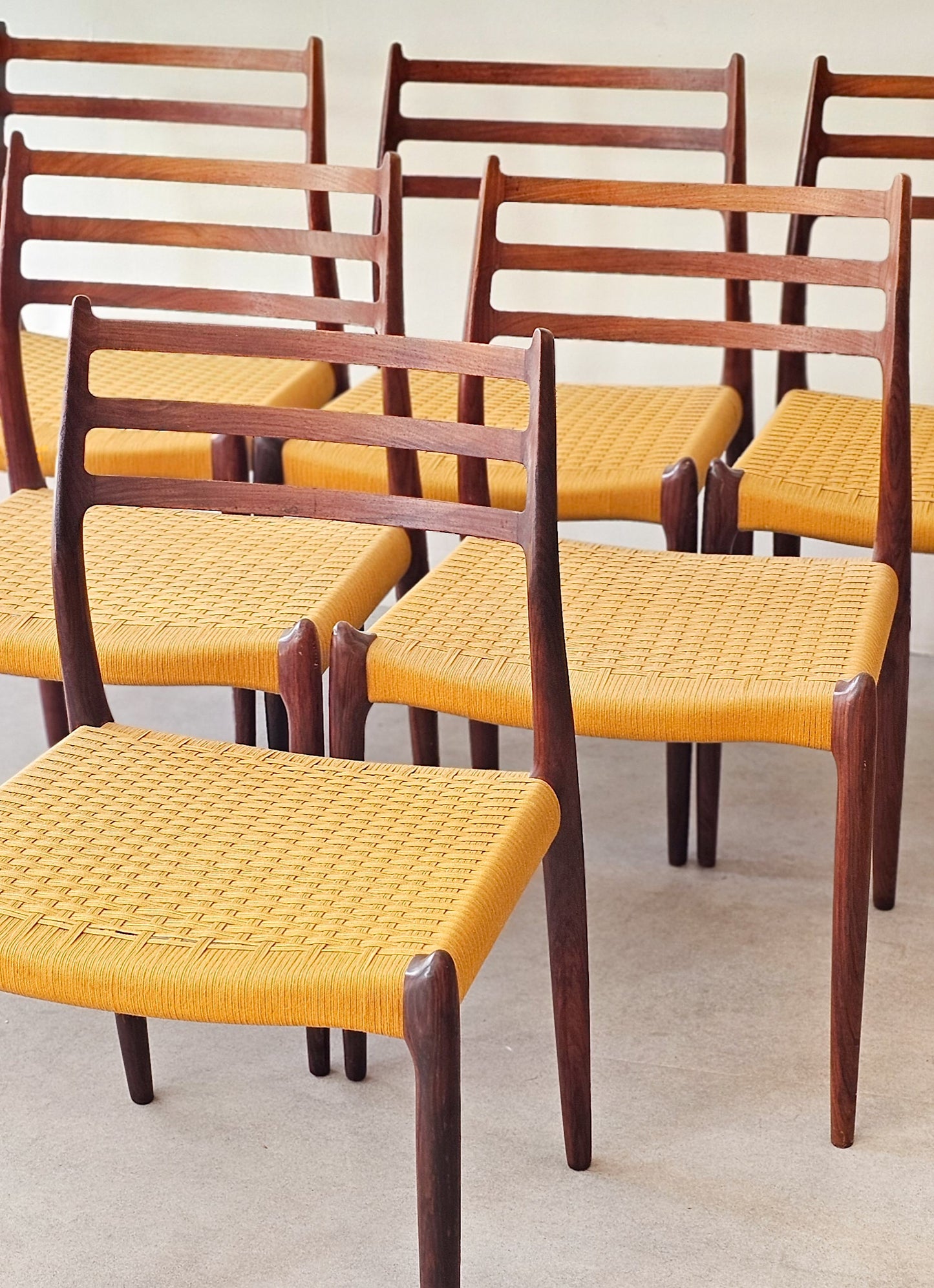 Set of 6 Model 78 Rosewood Dining Chairs by Niels Otto Møller, Denmark, 1962