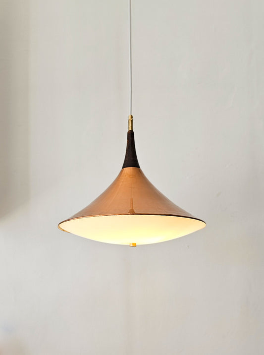 Mid-Century Scandinavian Copper Pendant Lamp, 1960