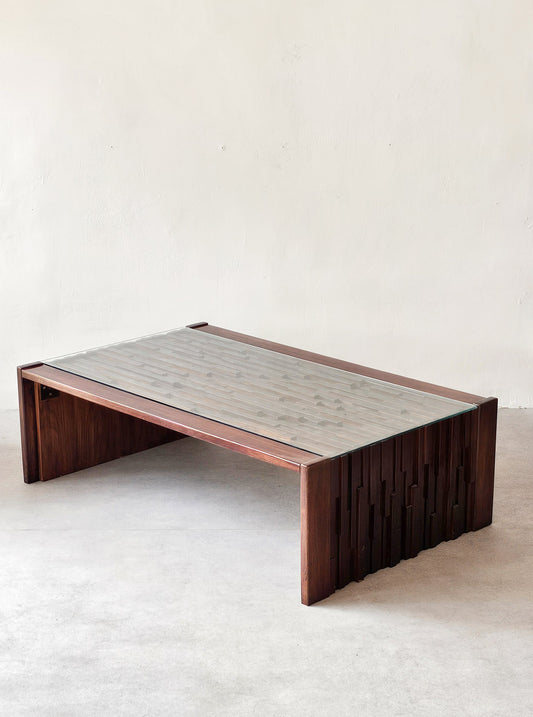 Midcentury Brutalist Coffee Table by Percival Lafer