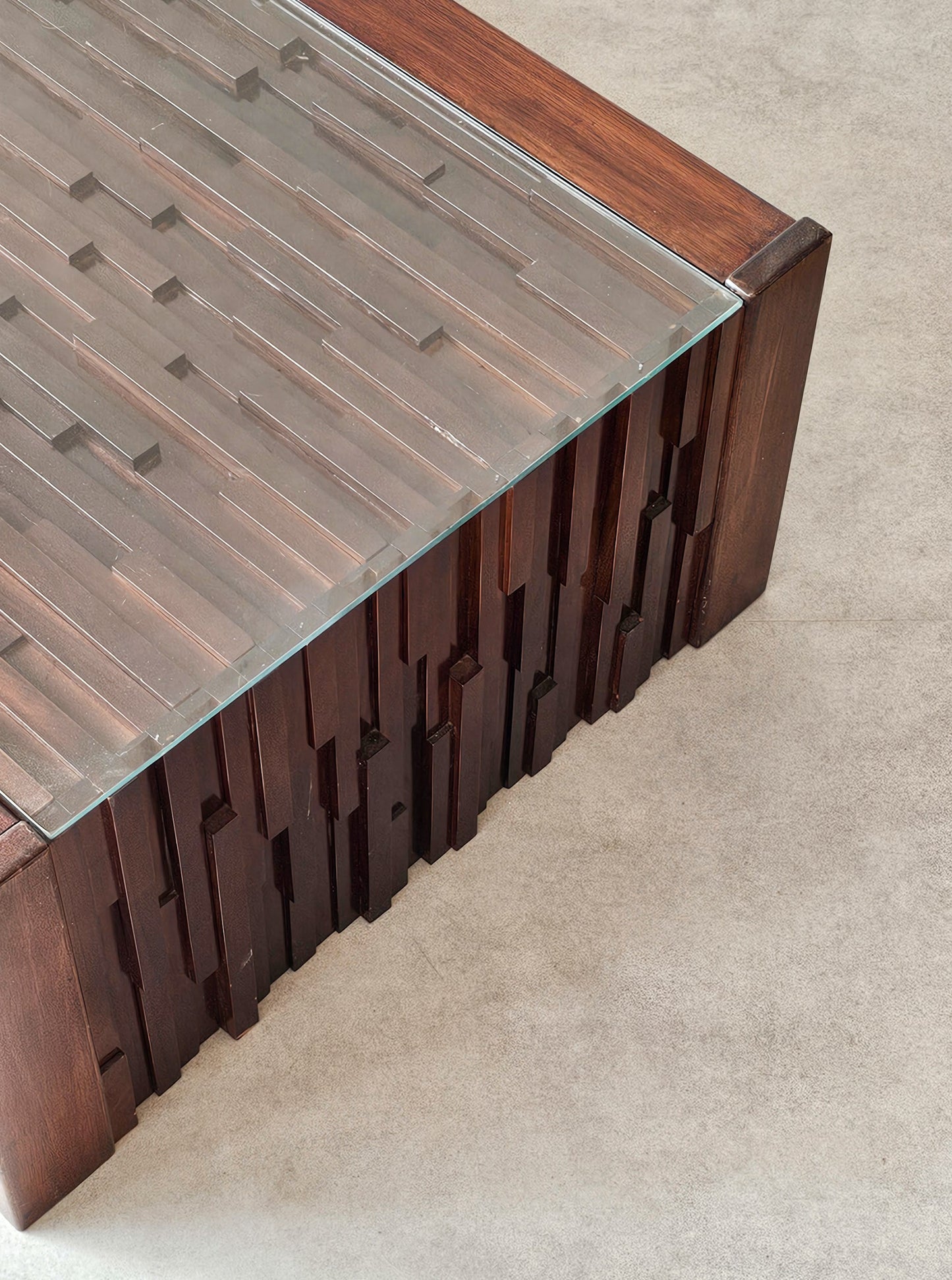 Midcentury Brutalist Coffee Table by Percival Lafer