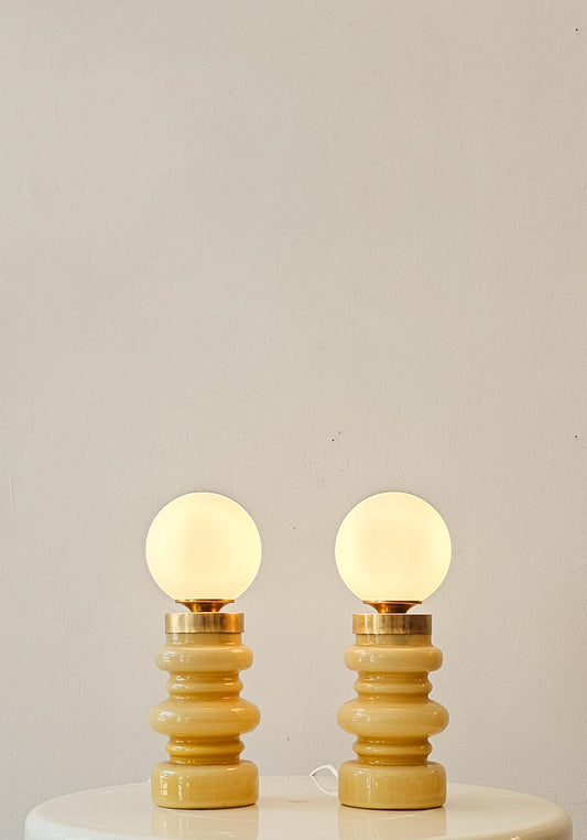 Pair of Murano Glass Table Lamps