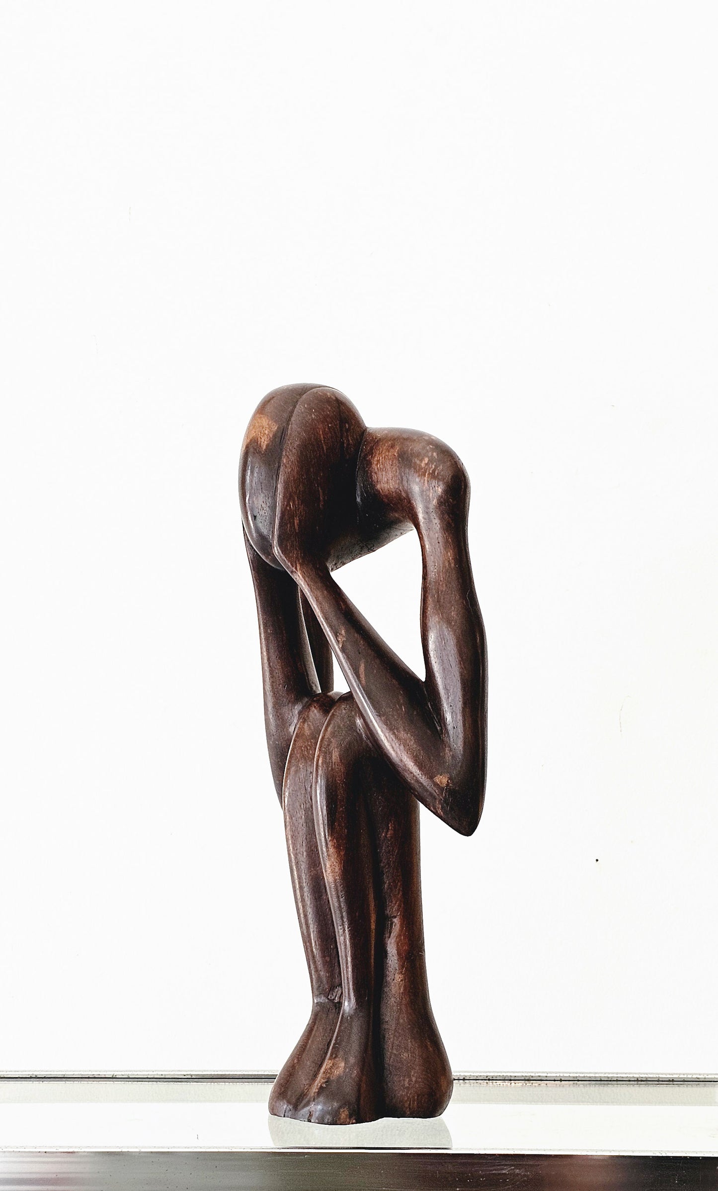 Vintage Hand-Carved African Wooden Sculpture