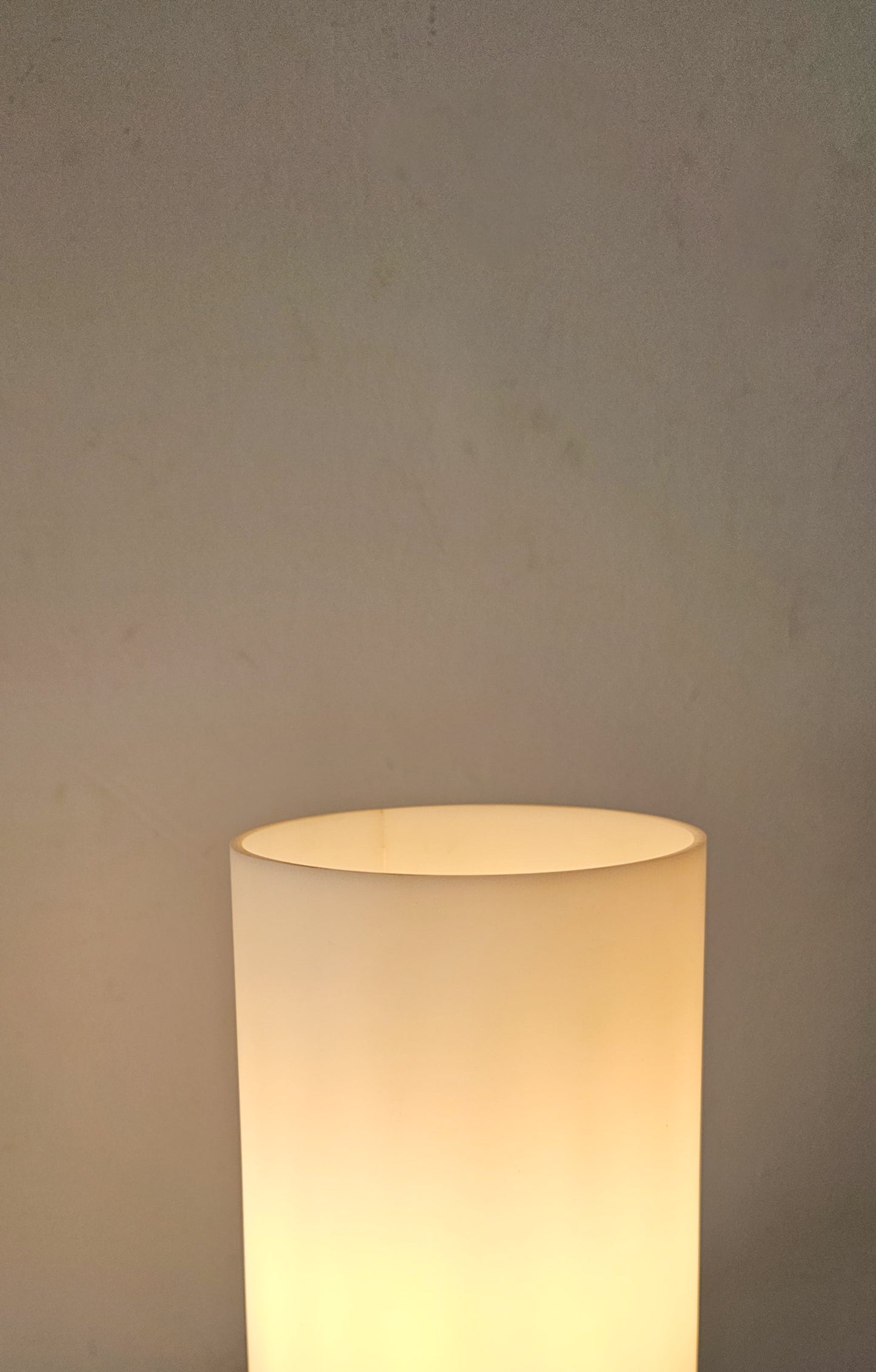 Danish Modern Teak & Plexiglass Cylinder Table Lamp, 1970s