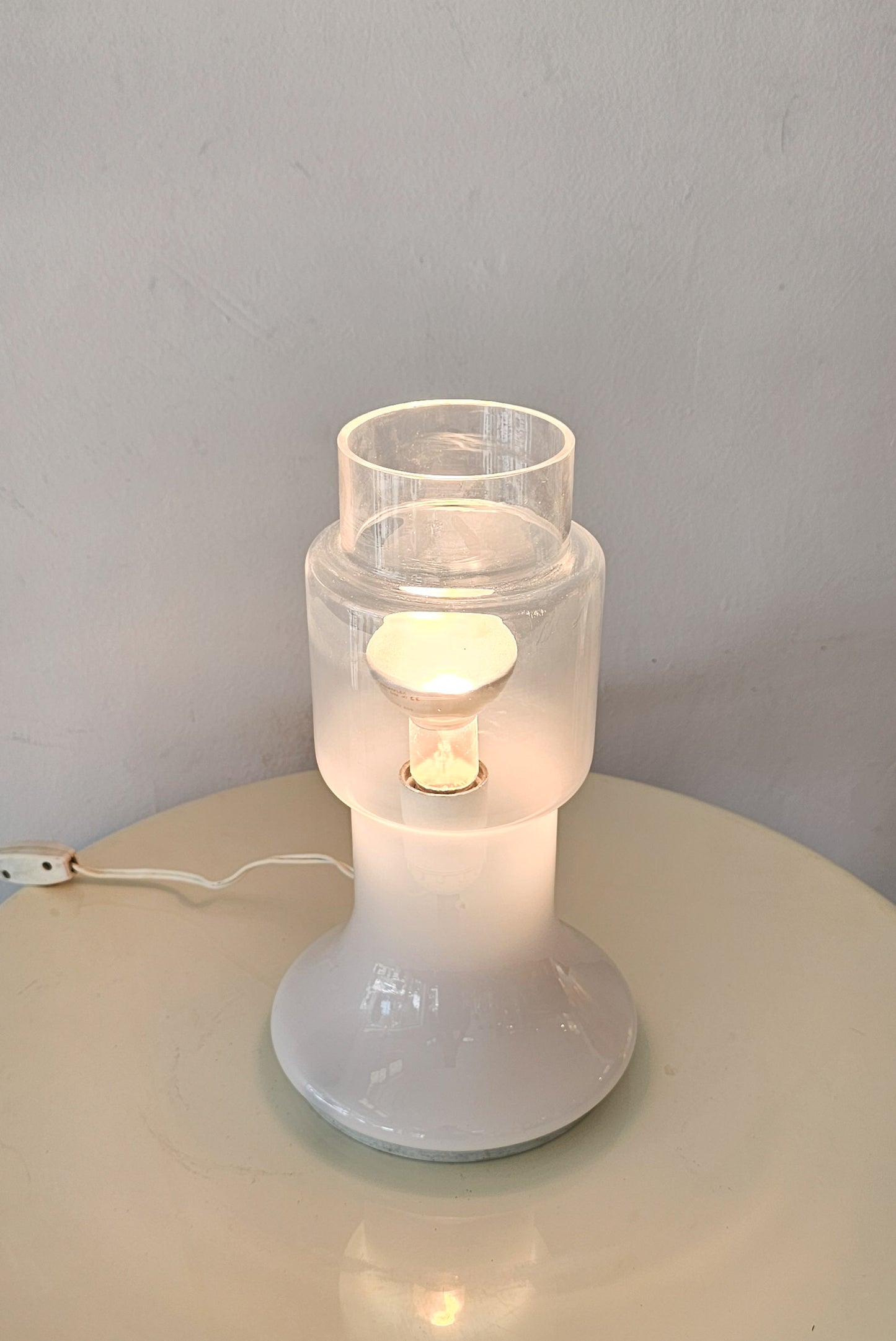 Roberto Pamio for Leucos Murano Glass Table Lamp, Italy, 1970s