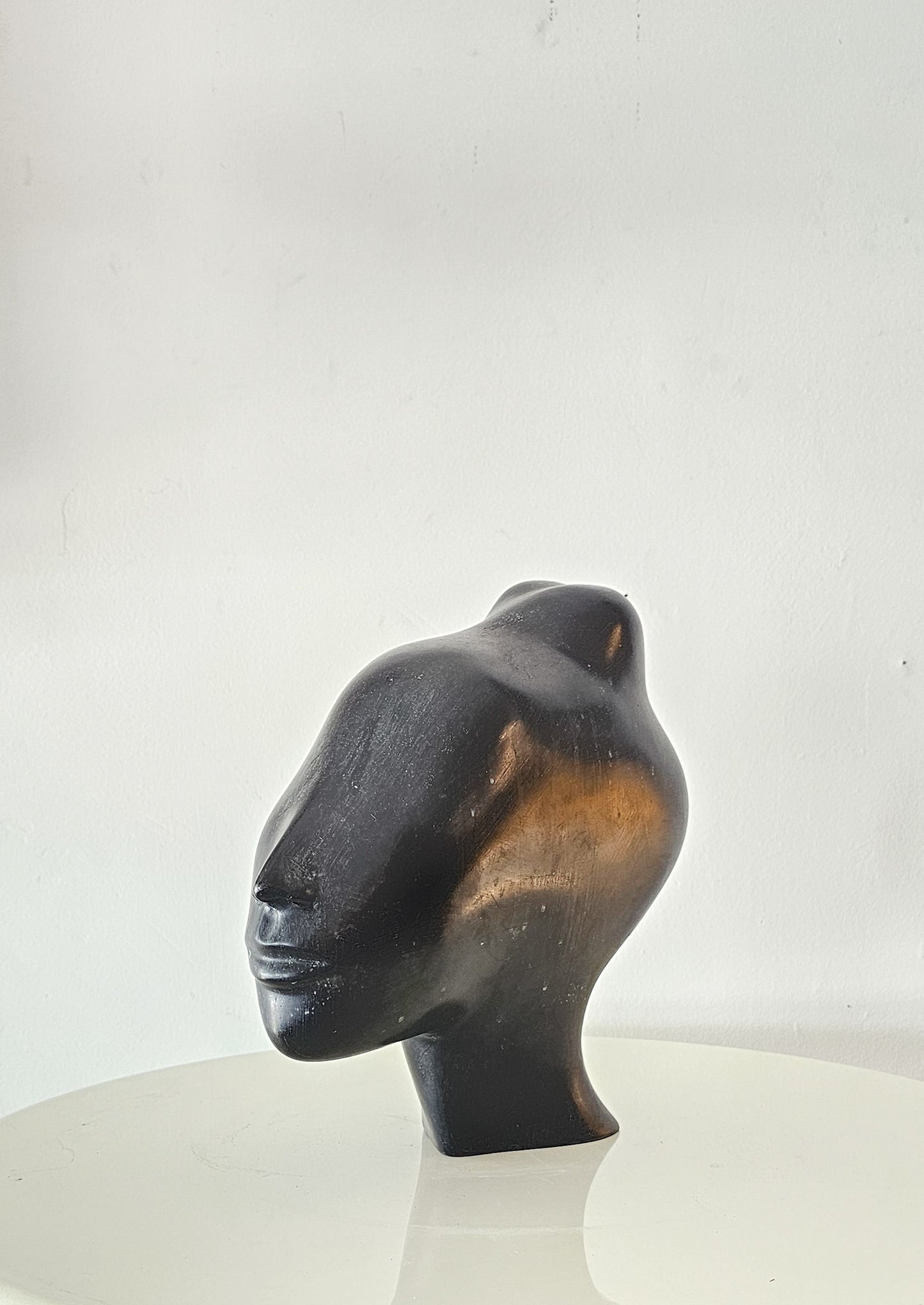 Vintage Bronze Head Sculpture