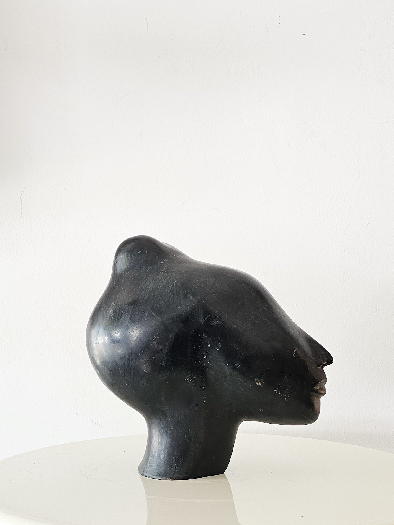 Vintage Bronze Head Sculpture