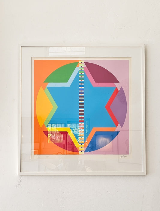Colorful Geometric Star of David by Yaacov Agam