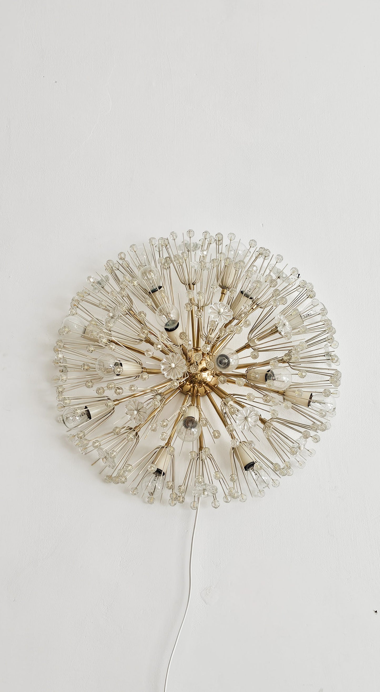 Vintage Brass Starburst Chandelier by Emil Stejnar for Rupert Nikoll, Austria, 1960s