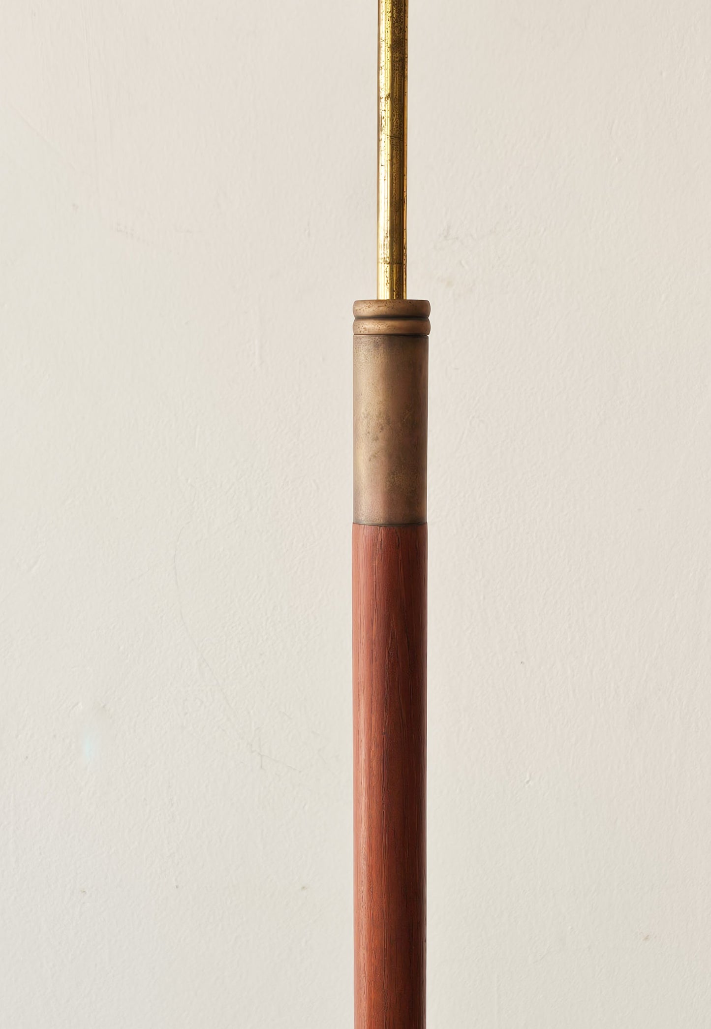 Mid-Century Danish Floor Lamp in Teak & Brass, 1960s