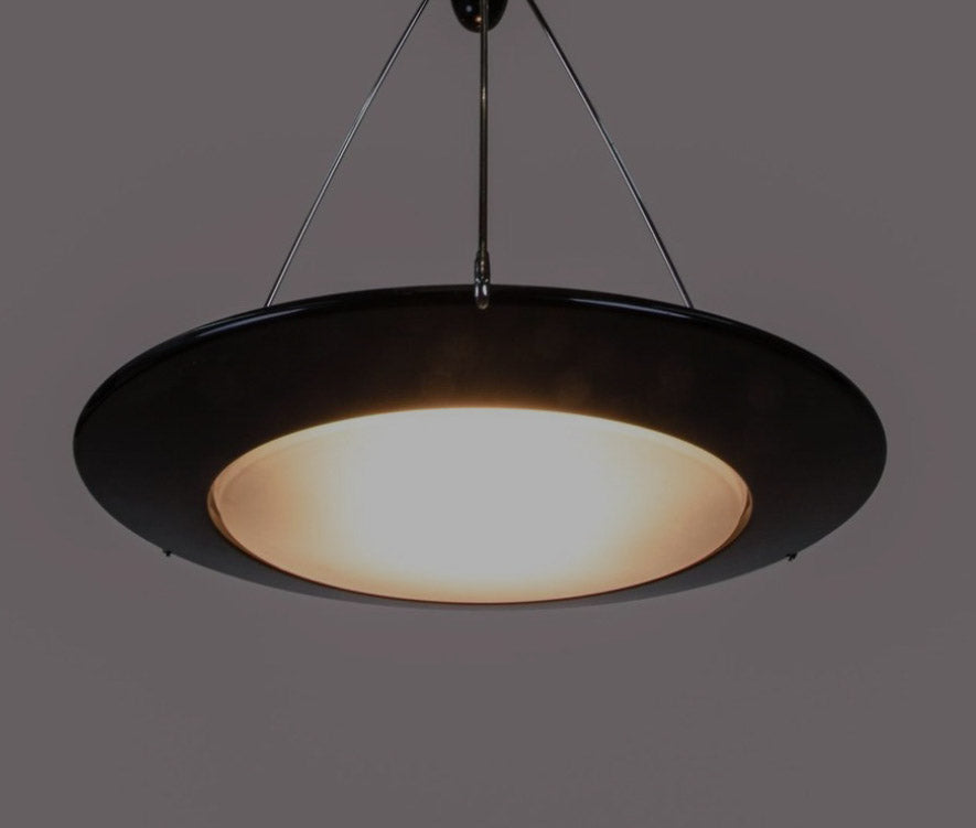 ‘Mira C’ Chrome Disk Pendant Lamp by Ezio Didone for Arteluce, Italy 1970