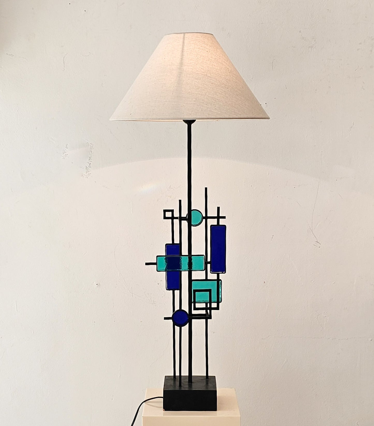 Glass table lamp by Svend Aage Holm Sørensen for Holm Sørensen & Co