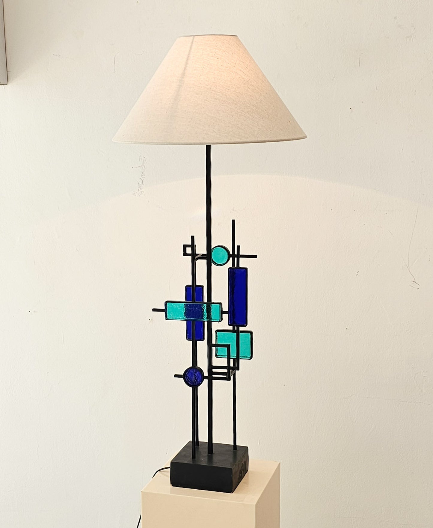 Glass table lamp by Svend Aage Holm Sørensen for Holm Sørensen & Co