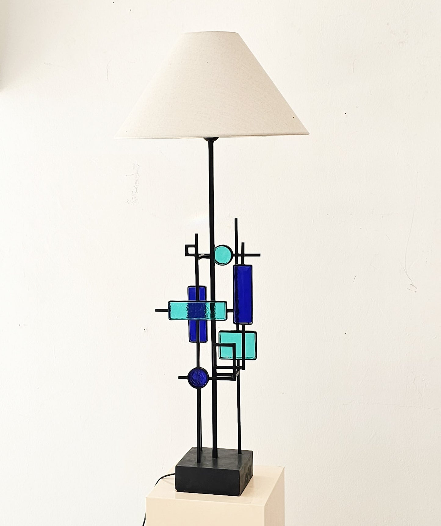 Glass table lamp by Svend Aage Holm Sørensen for Holm Sørensen & Co
