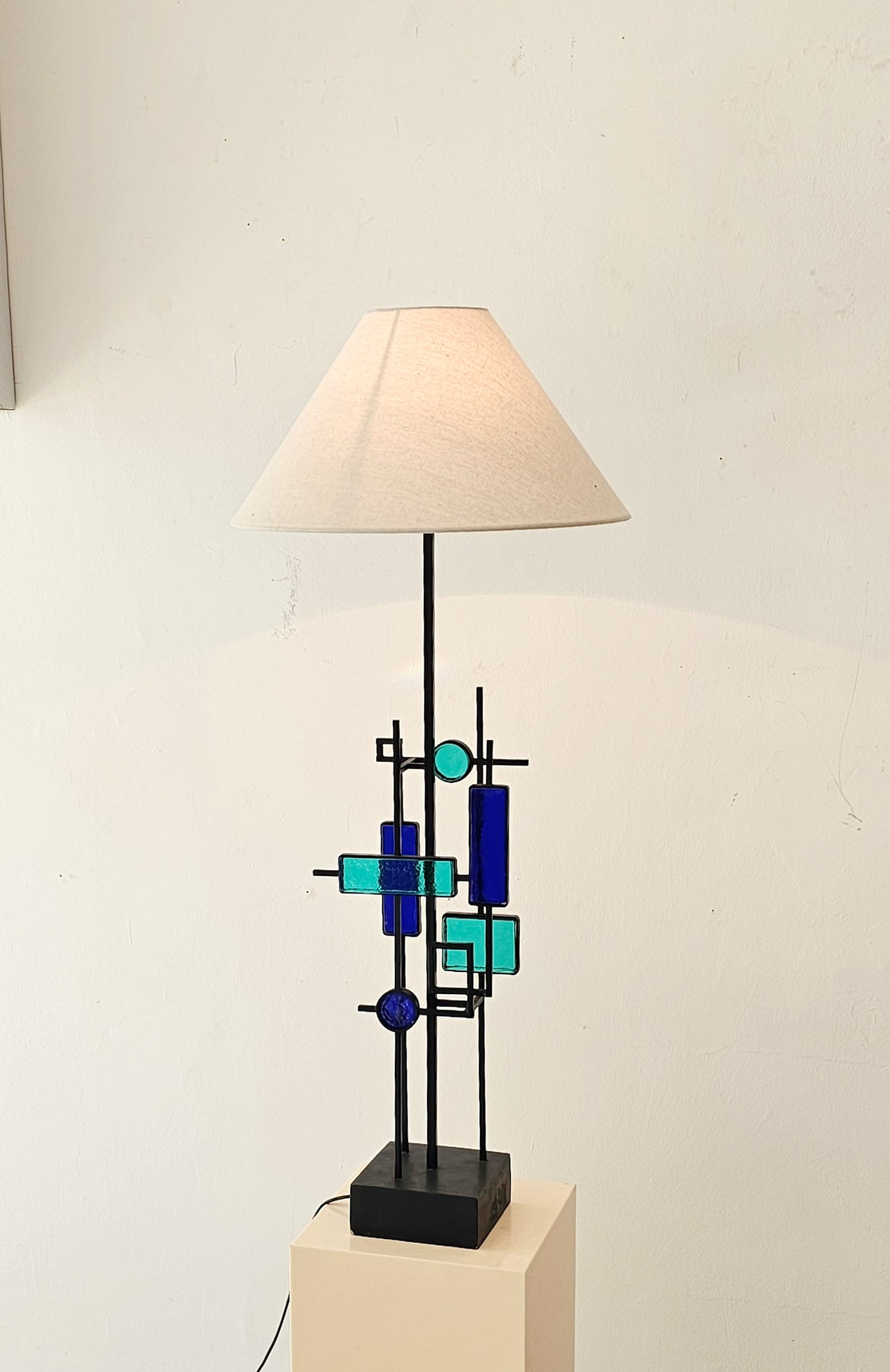 Glass table lamp by Svend Aage Holm Sørensen for Holm Sørensen & Co