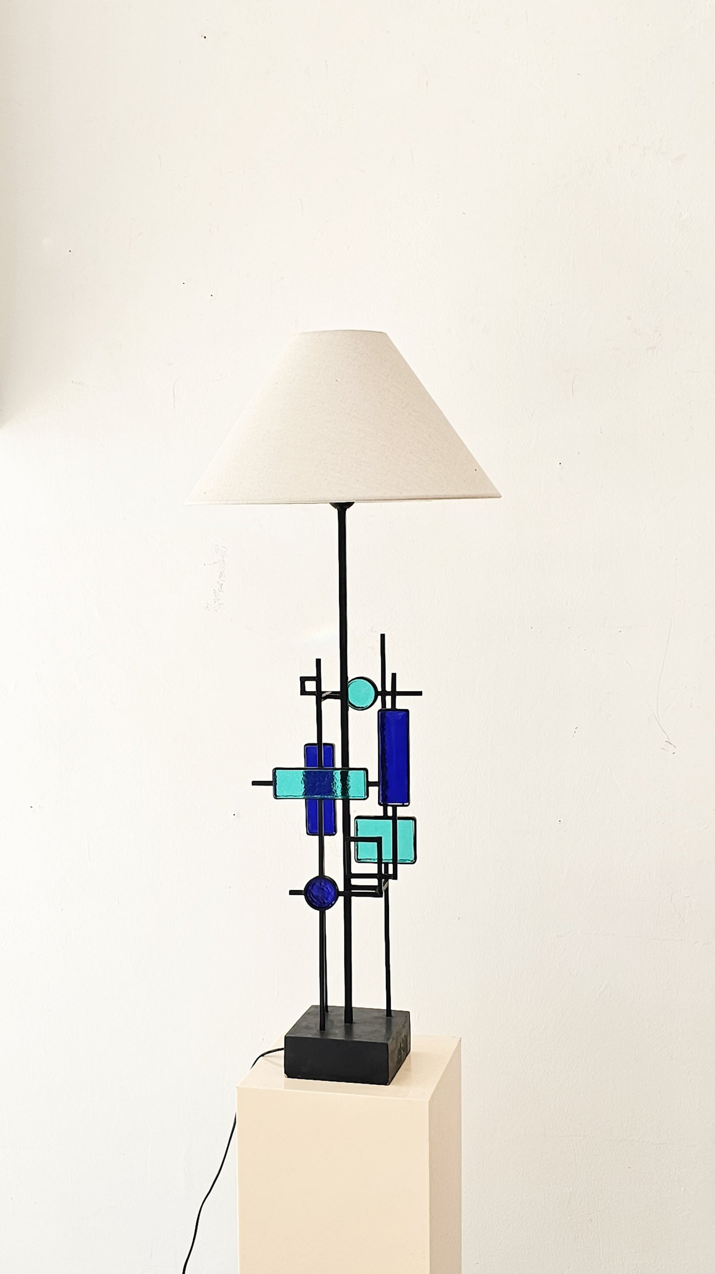 Glass table lamp by Svend Aage Holm Sørensen for Holm Sørensen & Co